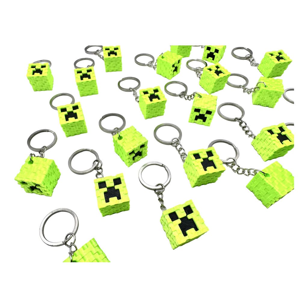 Chaveiro Creeper 3d Acrilico Qualidade Minecraft 5 Peças Top
