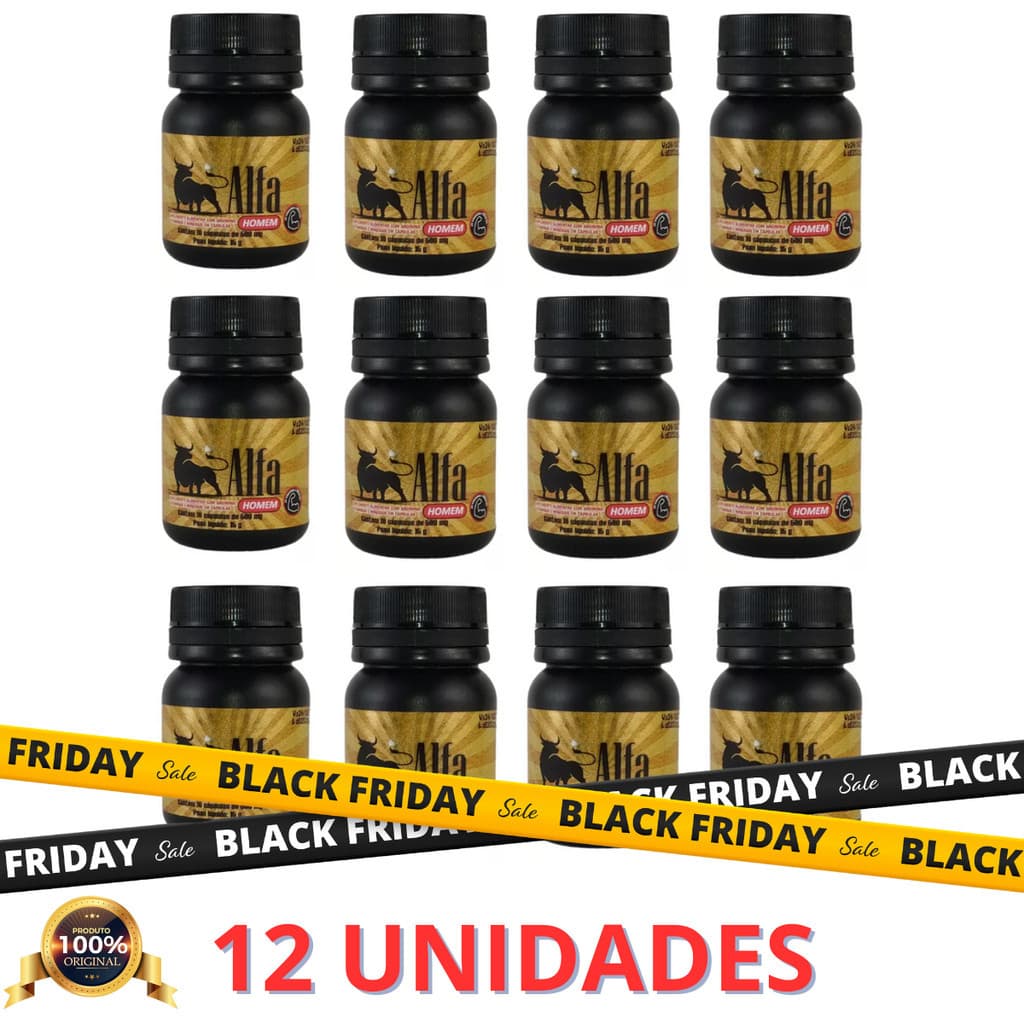 Kit 12 Alfa Homem – Suplemento Alimentar Natural Masculino | 10 Cápsulas