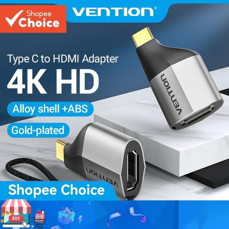 Vention Tipo-C Para HDMI Usb 3.1 Macho Fêmea Adaptador 4k Samsung Galaxy S8 : 1.4