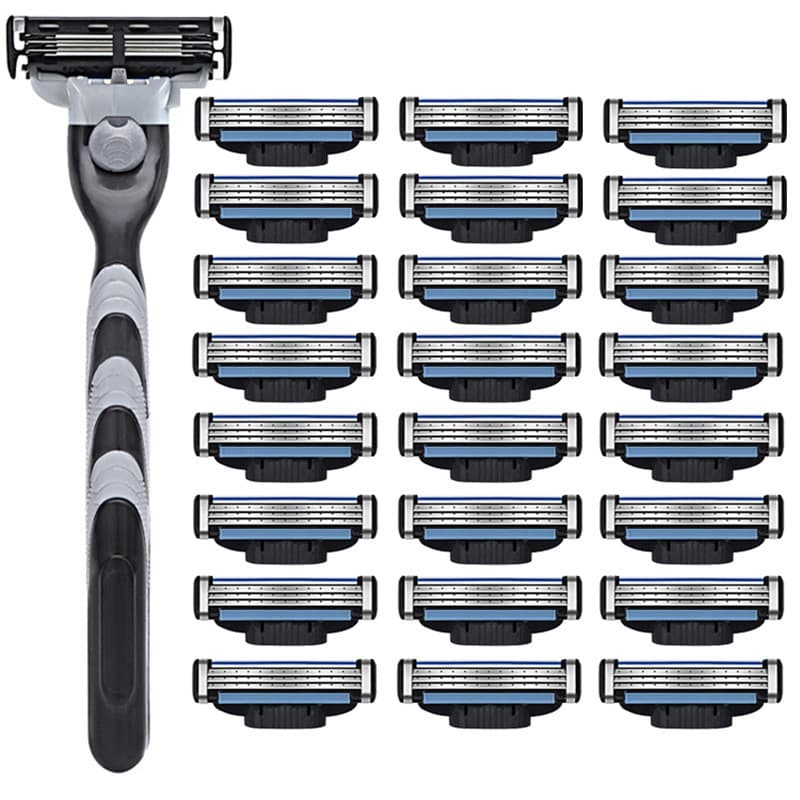 Men's Razor Blades Conjunto Barba 24 | e Frete Grátis