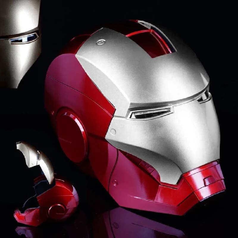 Capacete do Homem de Ferro MK Jarvis Capa de abertura e fechamento automático vestível, capa luminosa deformável, brinqu