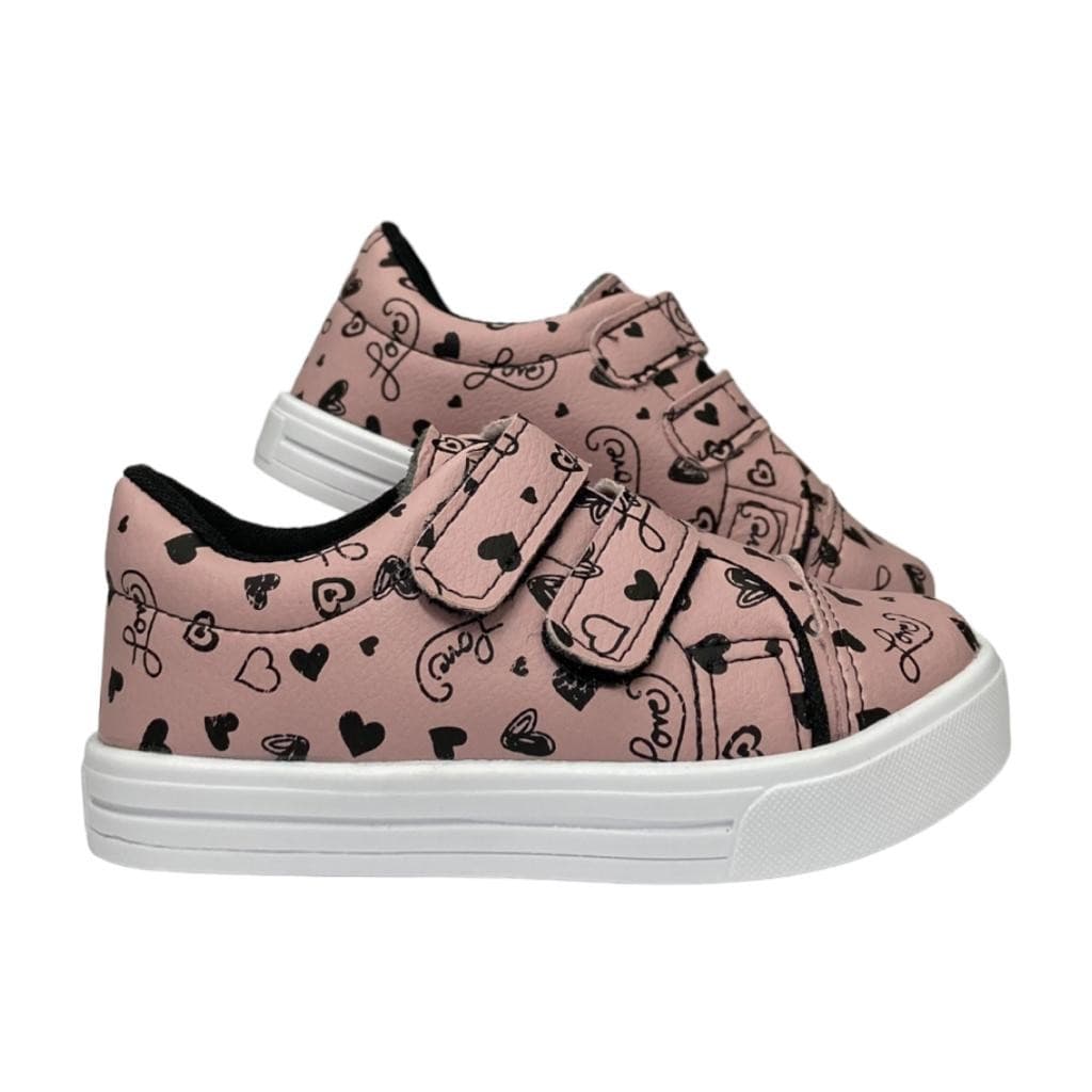 Tenis  Infantil Menina Rosa Estampado 20 Ao 34