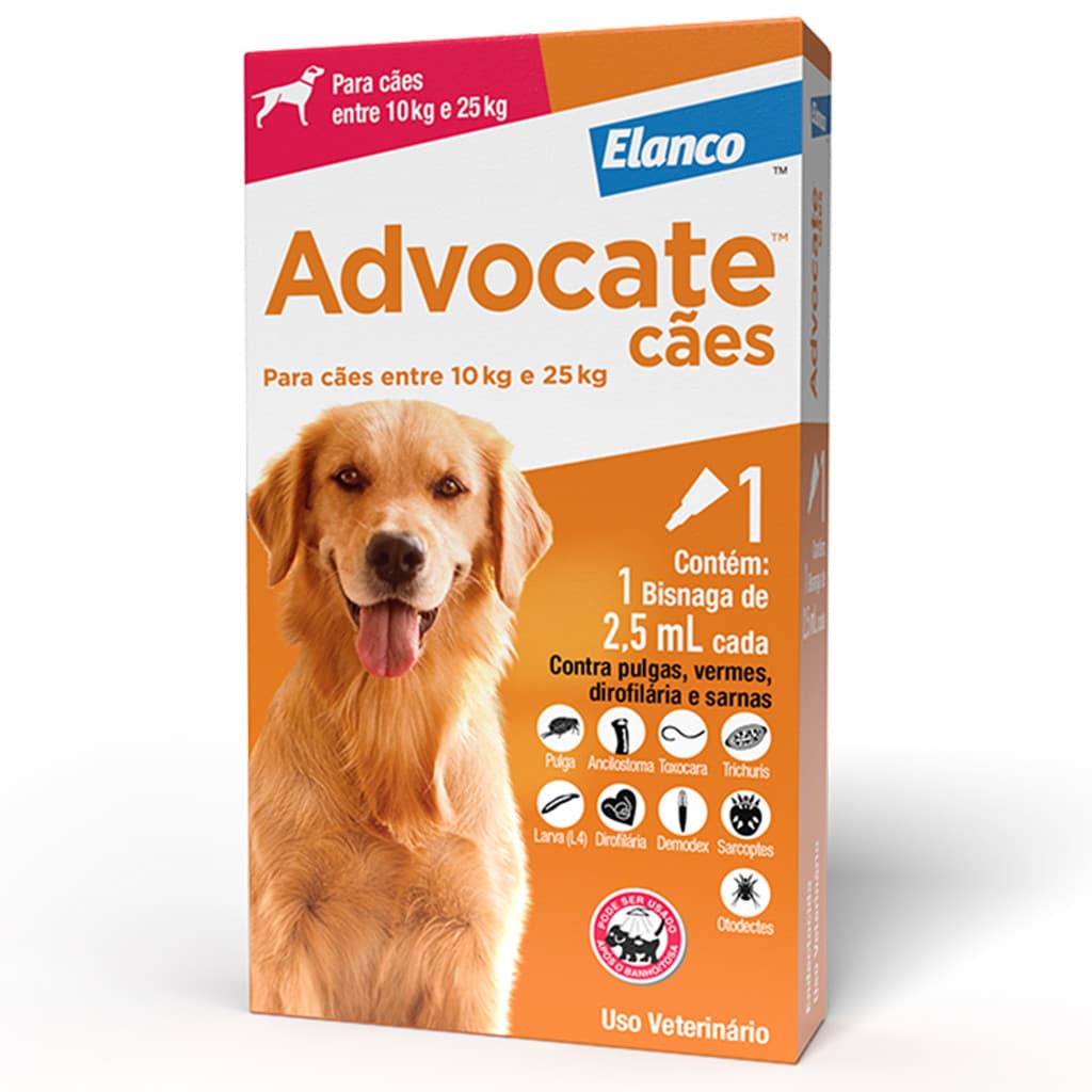 Advocate Antipulgas (Cães) - 2,5Ml (10Kg 25Kg) - 1 Unidade