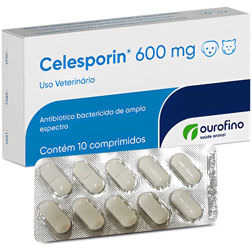 Celesporin Antibiótico 600mg Cartela Com 10 Comprimidos