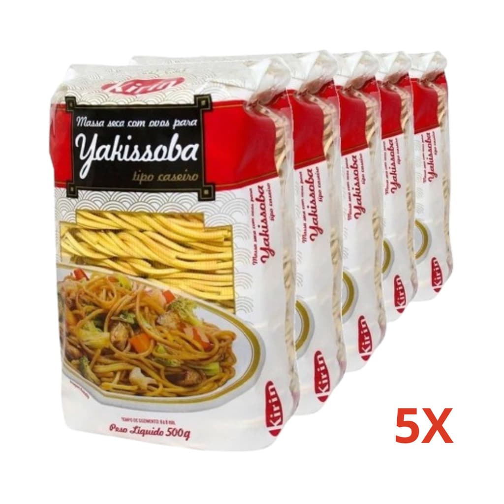 Macarrao P/ Yakissoba Tipo Caseiro 500g Kirin - (Kit com 5)