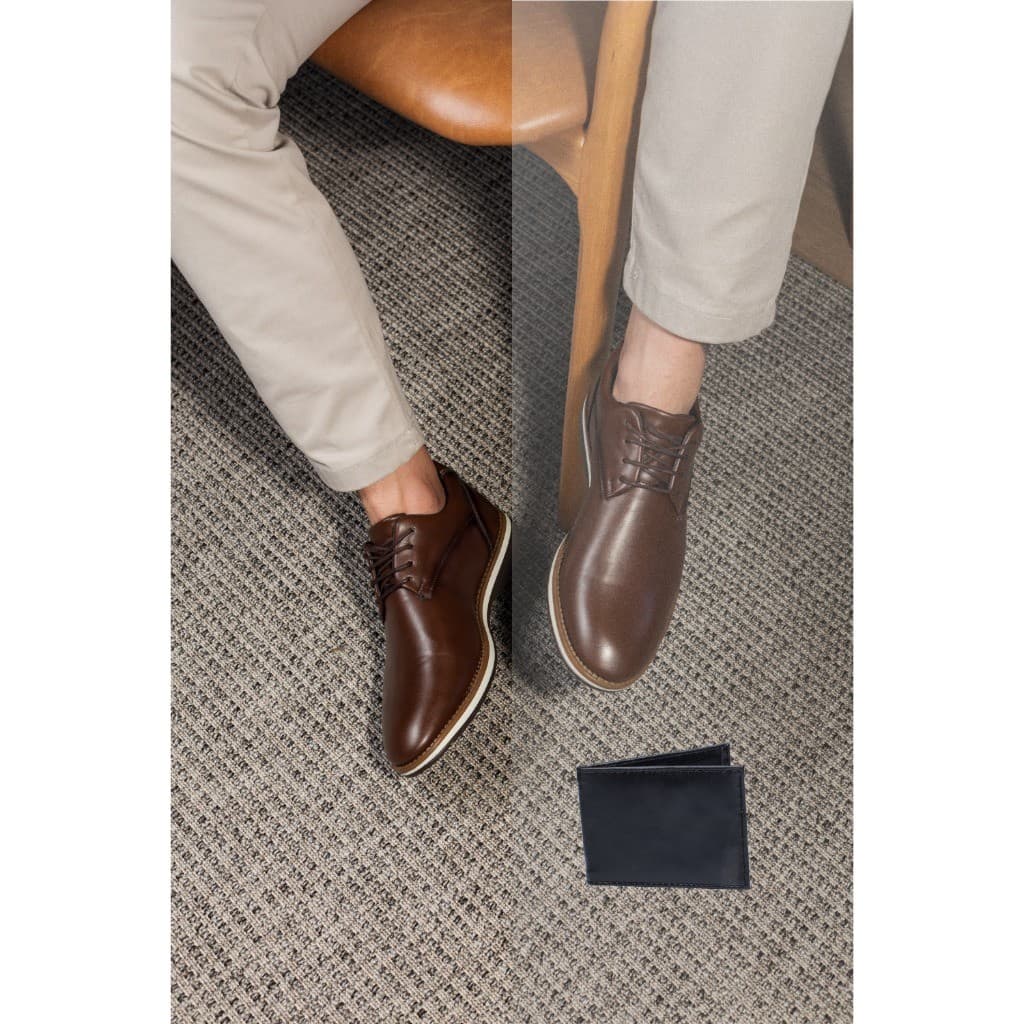 Sapato Social Carteira Masculino Oxford Denver Confortável Sapato Social Brogue Igreja Casamento Dia dos Pais
