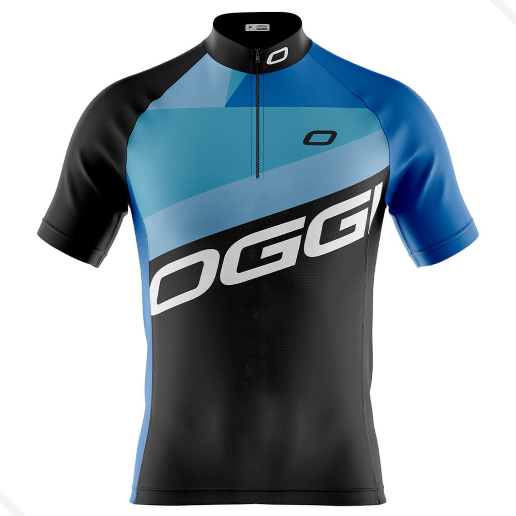 Camiseta Ciclismo Masculina Dryfit Proteção UV Bike MTB Speed Manga Curta Oggi Azul