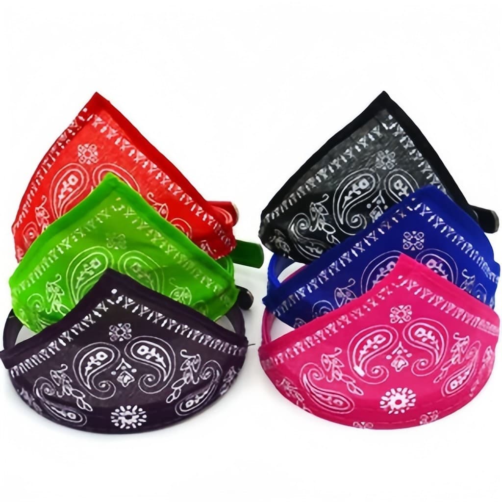 8 Uni Coleira Fina Bonita Bandana +Sino de Para Animais de Estimação / Gato / Cachorro / Filhote Pet