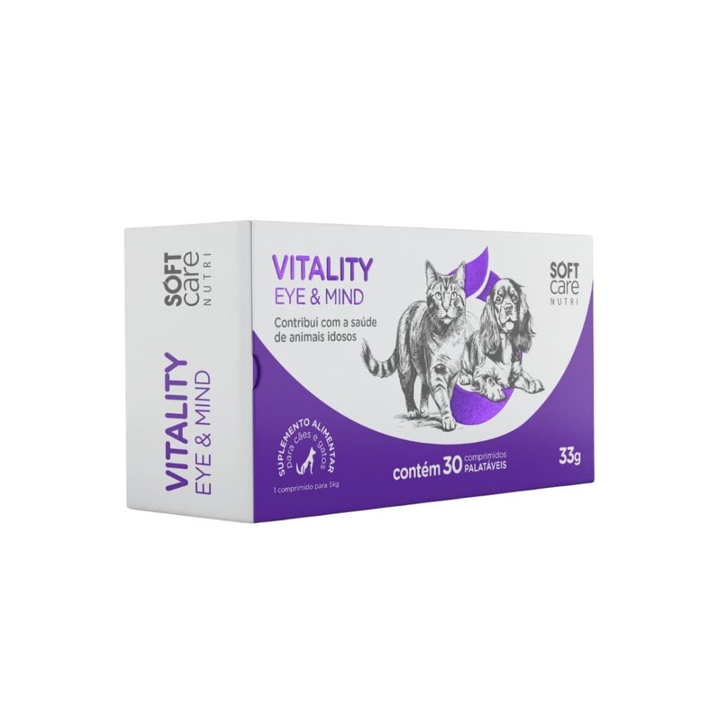Suplementos Para Pet Vitality Eye And Mind Soft Care Nutri - 30 Comprimidos