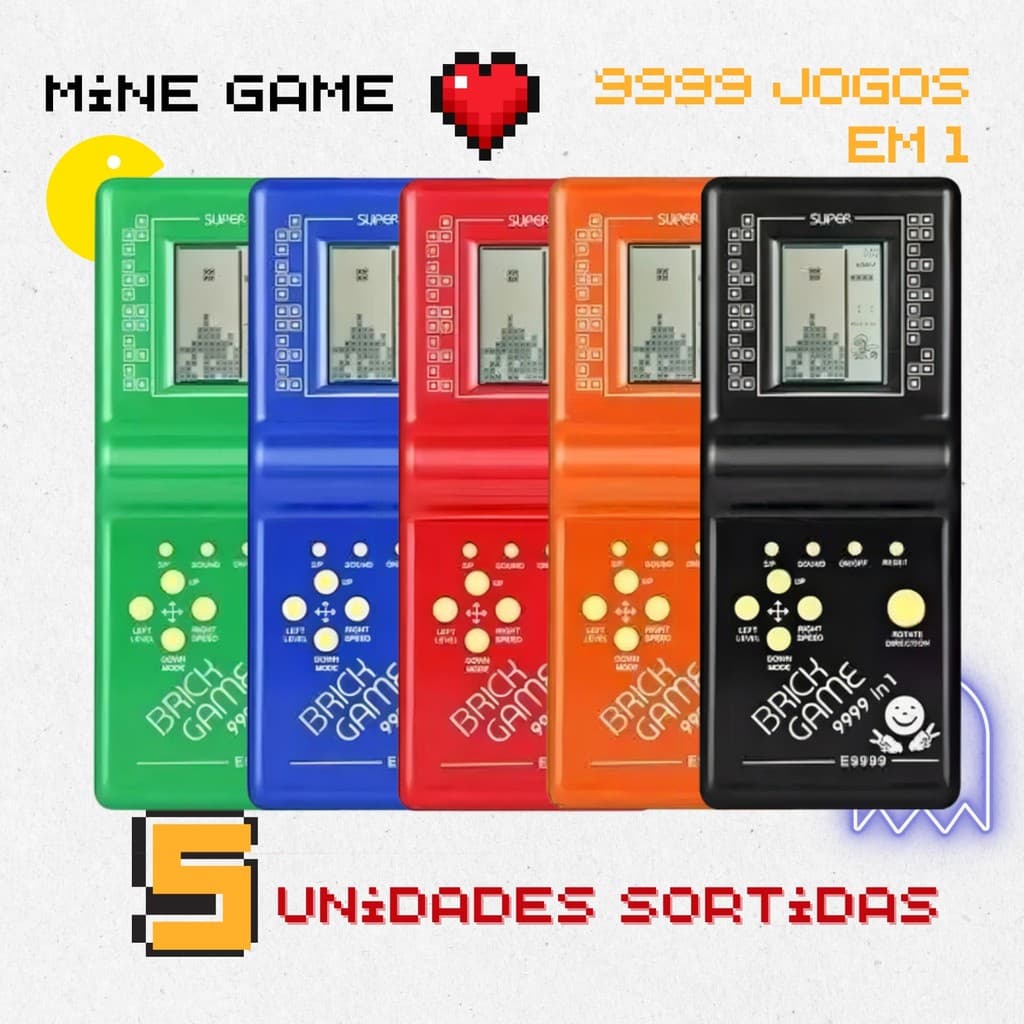 Vídeo Game Portátil 9999 Jogos In 1 Mini Game Antigo Retrô