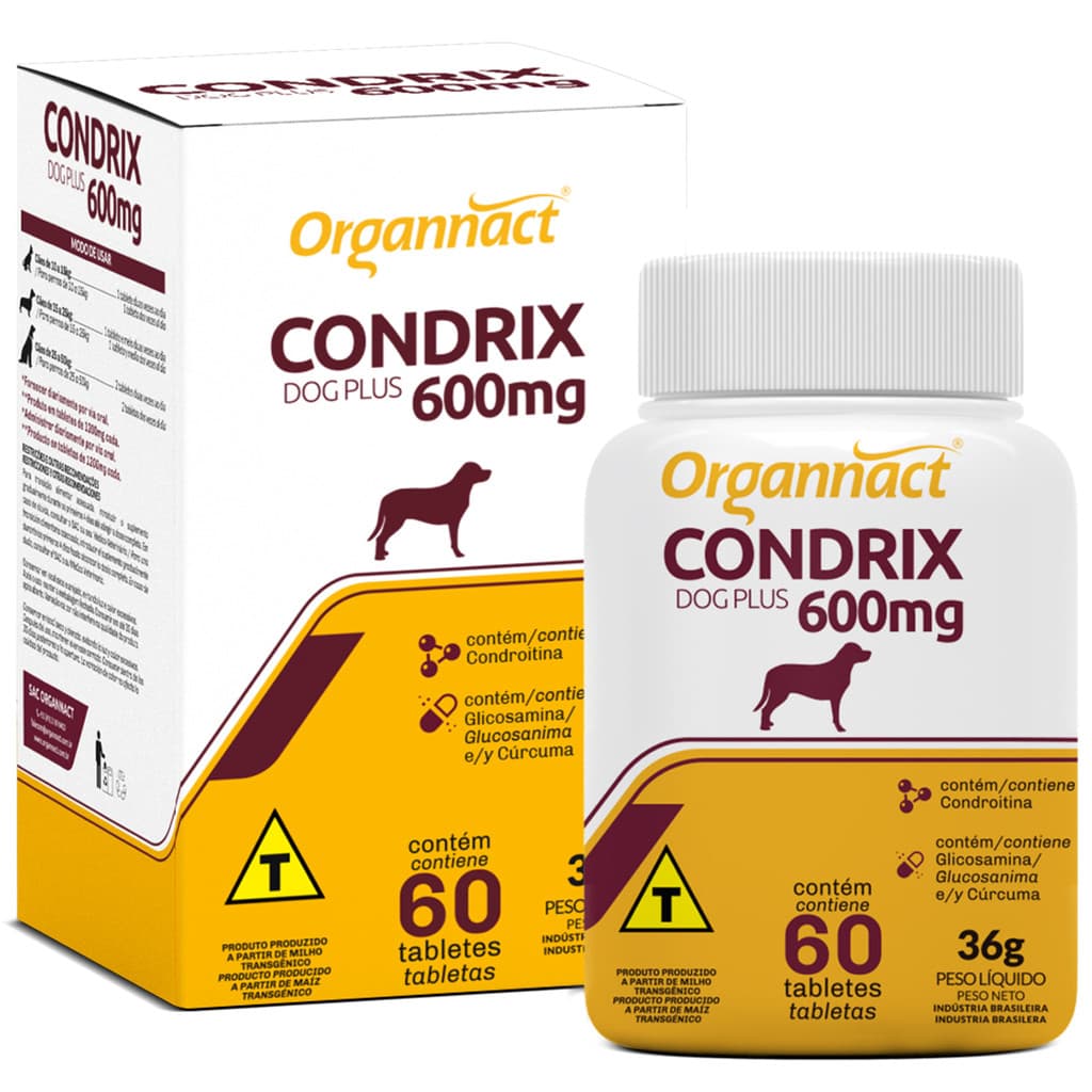 Suplemento Organnact Condrix Dog Para Cães Tabs 600mg 36g 60