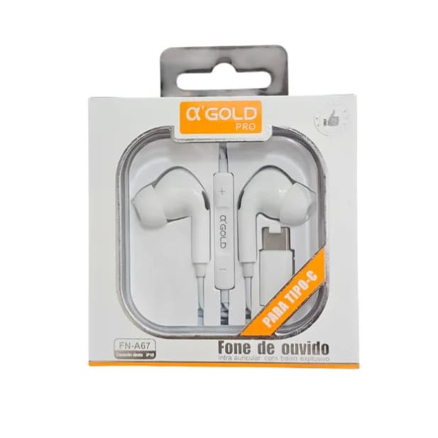 Fone de Ouvido / AGold Pro Tipo C Fn-A67