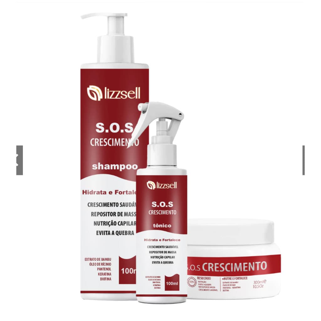 Novo Sos Crescimento Kit completo 3 passos