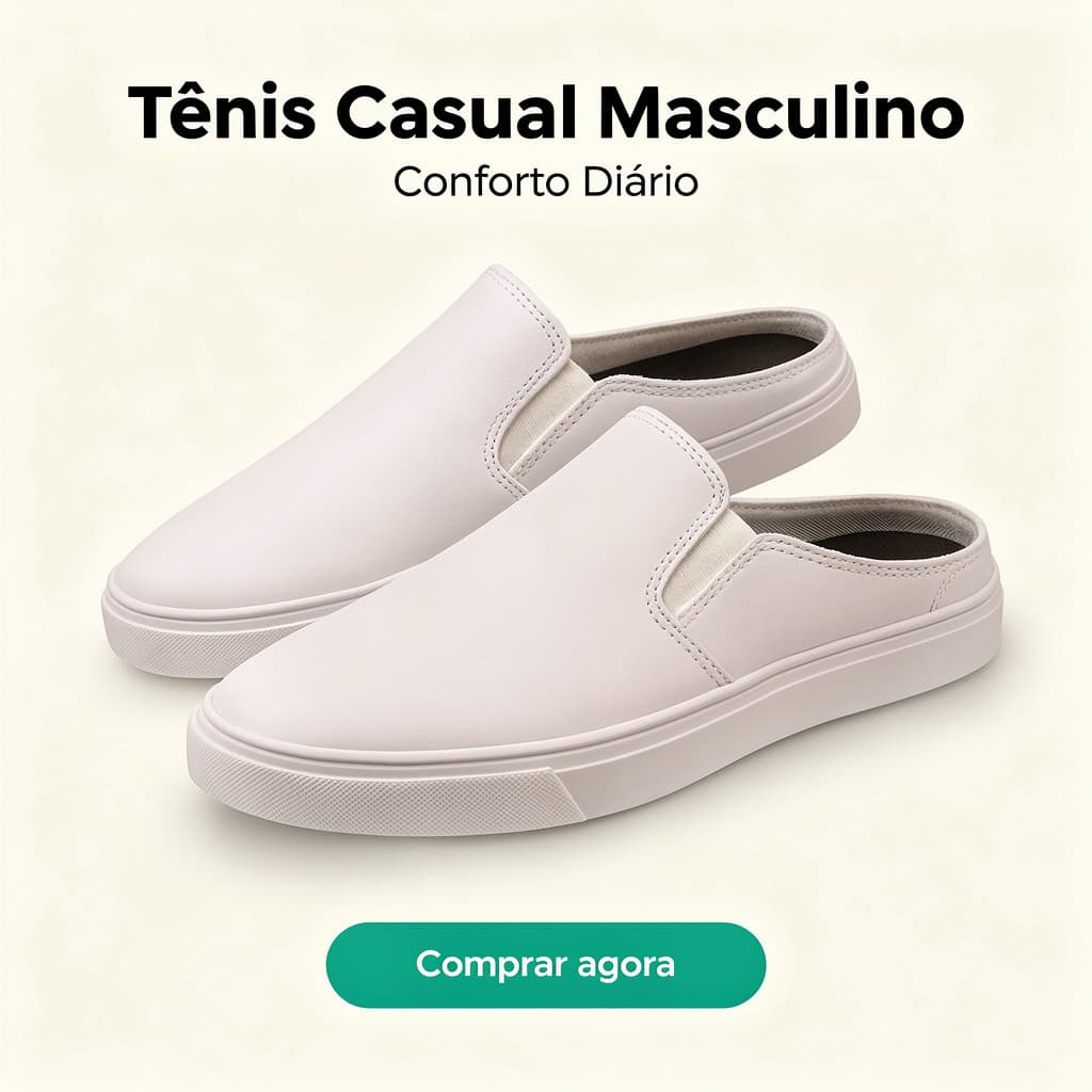Tênis Mule Masculino Diurno Super Confortável Estiloso Macio Versátil- Promoção Envio Relâmpago