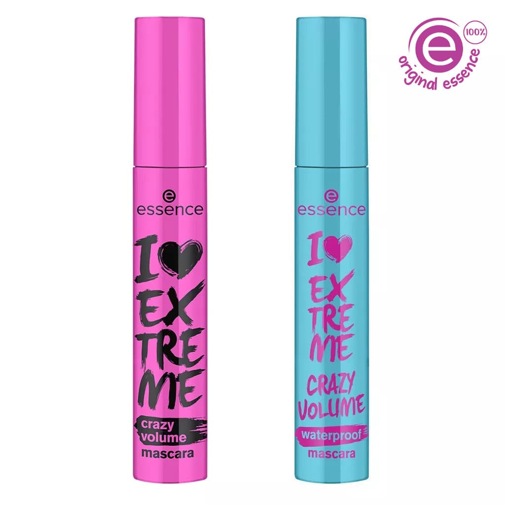 Essence I Love Extreme Crazy Volume Preto Máscara para Cílios de Volume Rosa e Azul