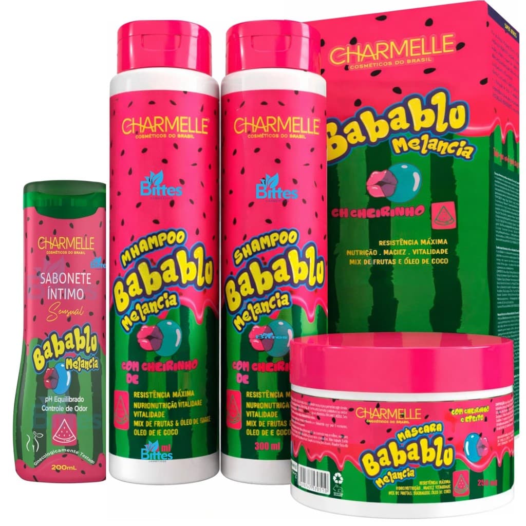 Kit Melancia Charmelle Com Cheirinho De Melancia hidratação