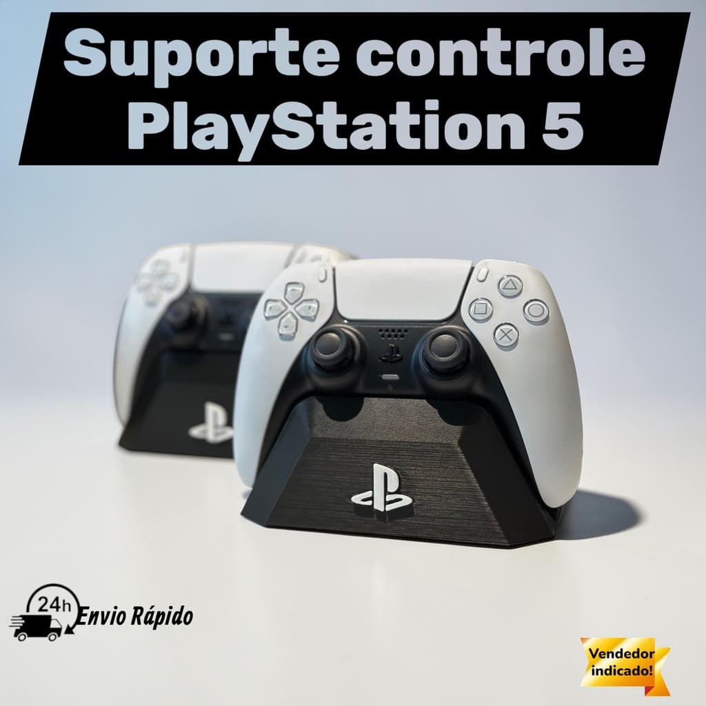 Suporte De Controle PS5 DualSense | Organizador De Mesa Para Controle Playstation 5 Setup Gamer