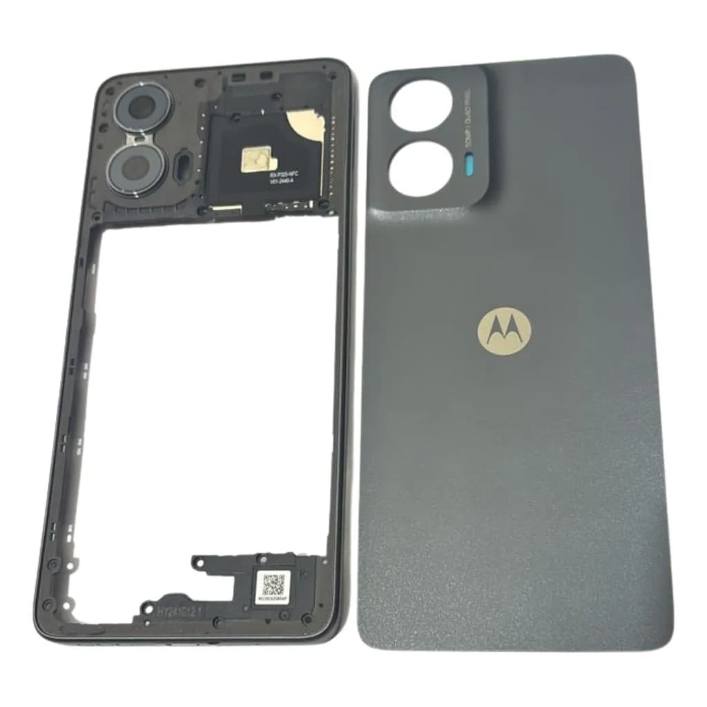 Carcaça Lateral + Tampa Traseira Para Motorola G24 Grafite Grafite