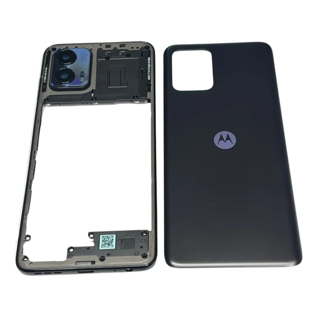 Carcaça Lateral + Tampa Traseira Para Motorola G73 Azul Azul