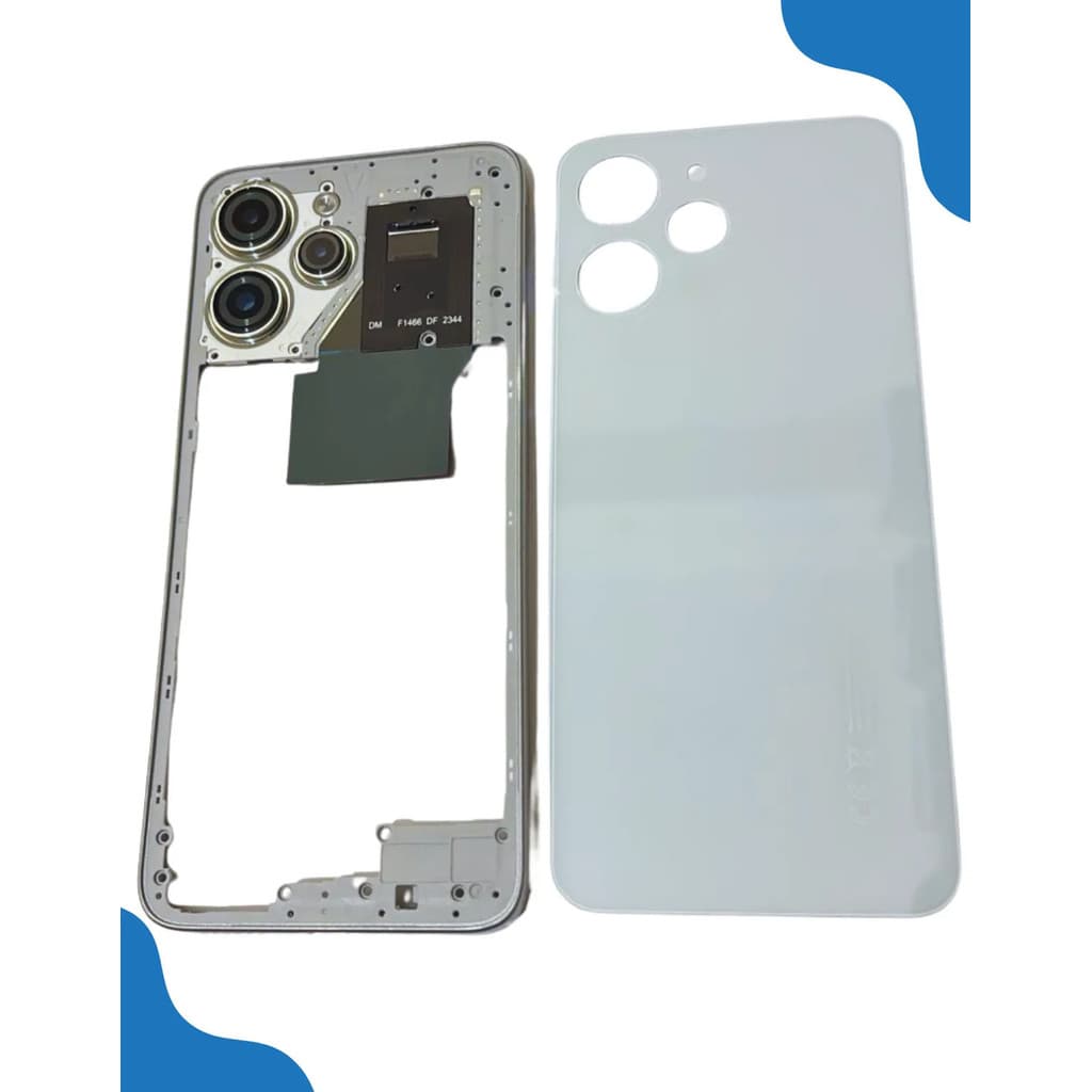 Carcaça Lateral + Tampa Traseira Para Redmi 12 4g Branco