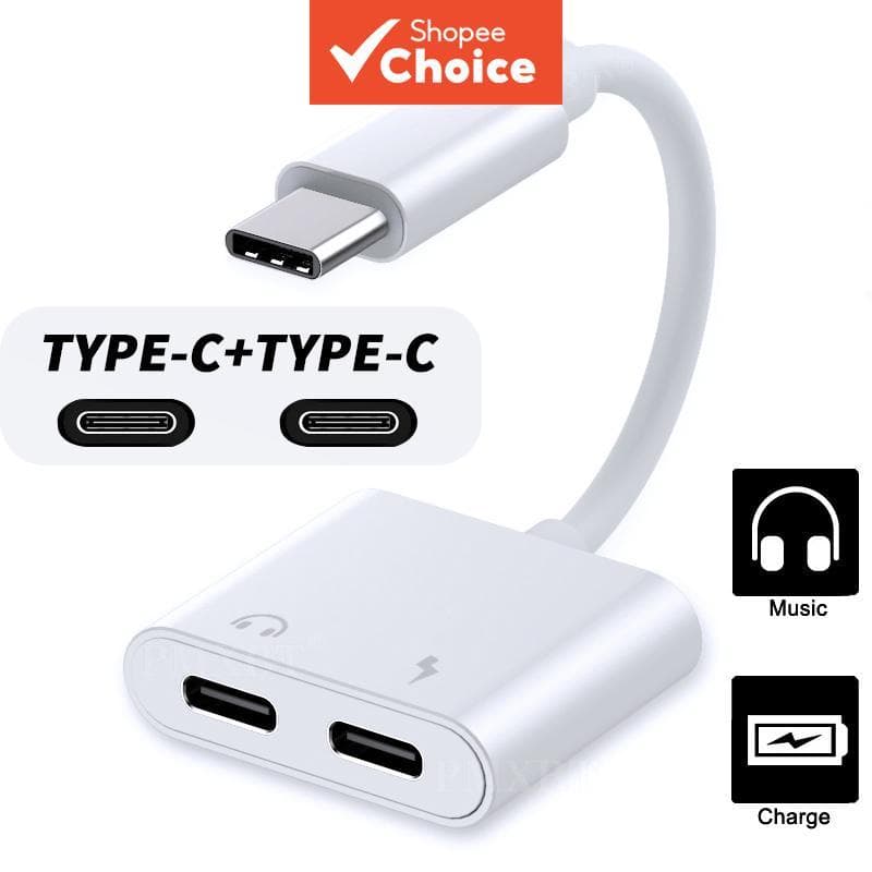  Adaptador USB-C para Jack Auxiliar de 3,5 mm, Conector de Fone de Ouvido Áudio 2 em 1 para Música