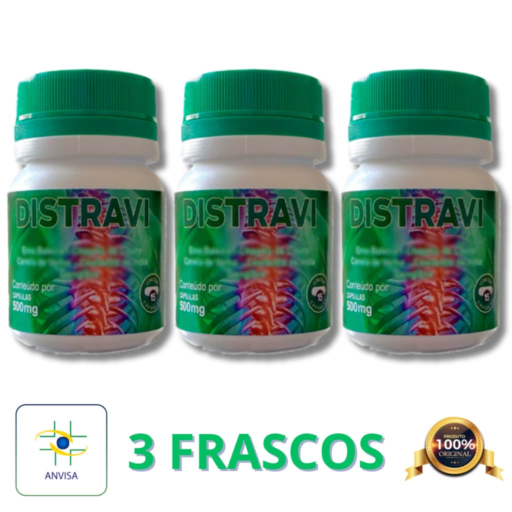 Kit com 3 Distravil 500mg 100% Original Concentrado