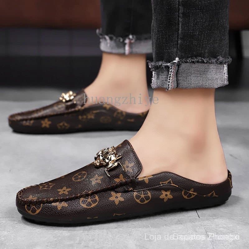 2025 Verão New Heerless Mocassins Men's Slip Cover Fechado Chinelos Casuais C Shoes XXHF