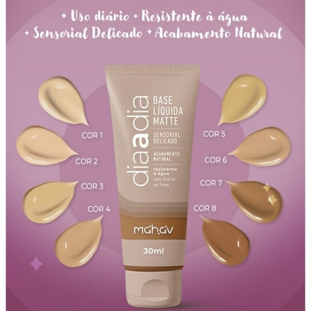 BASE LIQUIDA MATTE DIA A DIA MAHAV (MAKE)