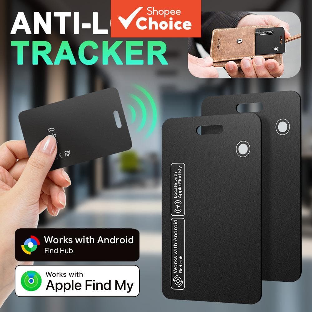Cartão Rastreador de Carteira Ultra Fino, Etiqueta Bluetooth Recarregável Anti-Perda para Android & iOS, Google Find Hub