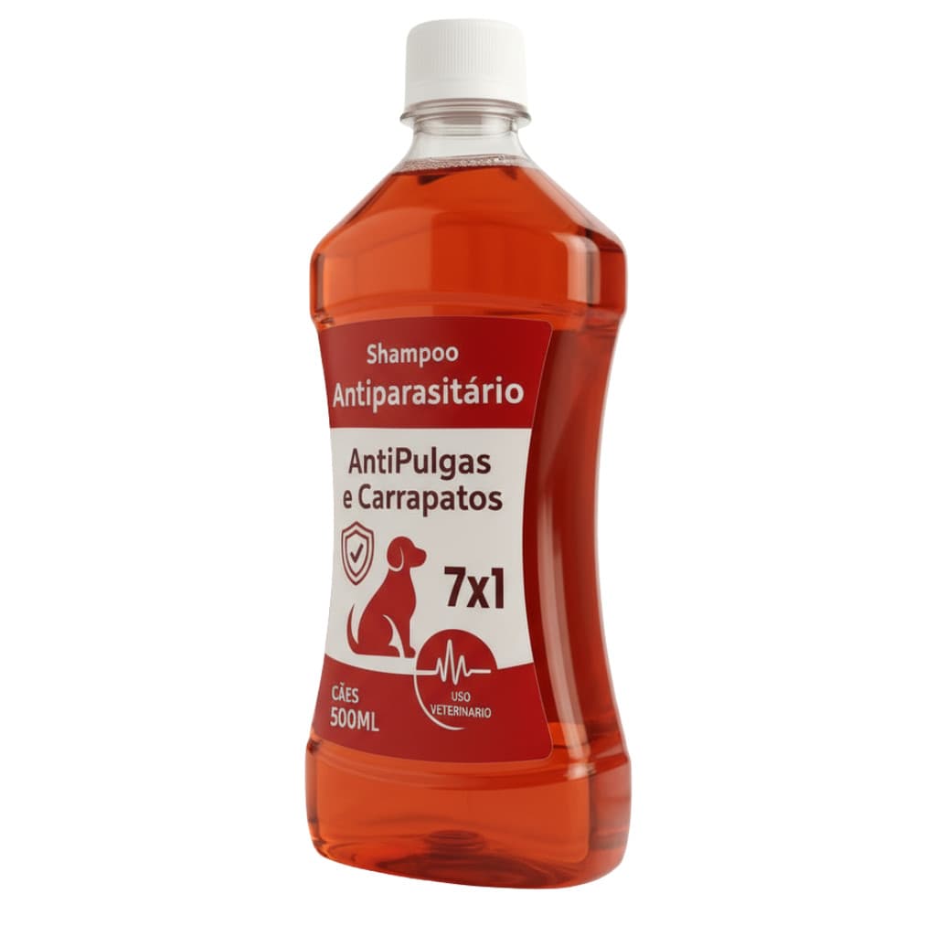Shampoo para Cachorro Anti Pulgas Carrapatos - 7 em 1 Pet Cães 500ml