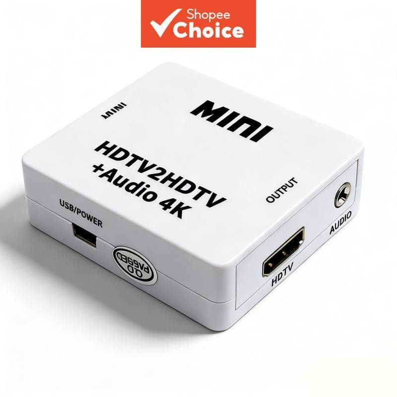 1080P Mini HDMI Para Áudio HD Conversor Adaptador Extrator De PC