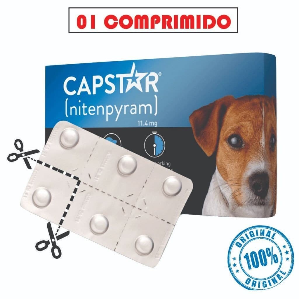 Antipulgas Elanco Capstar 11 mg para Cães e Gatos até 11,kg 1 Comprimido (SEM A CAIXA)