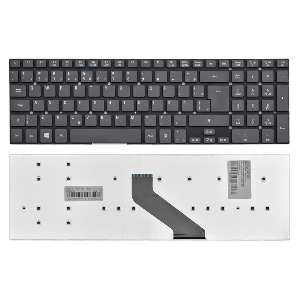 Teclado para Notebook Acer Aspire E1-510-2606 | Preto ABNT2 - UK Style