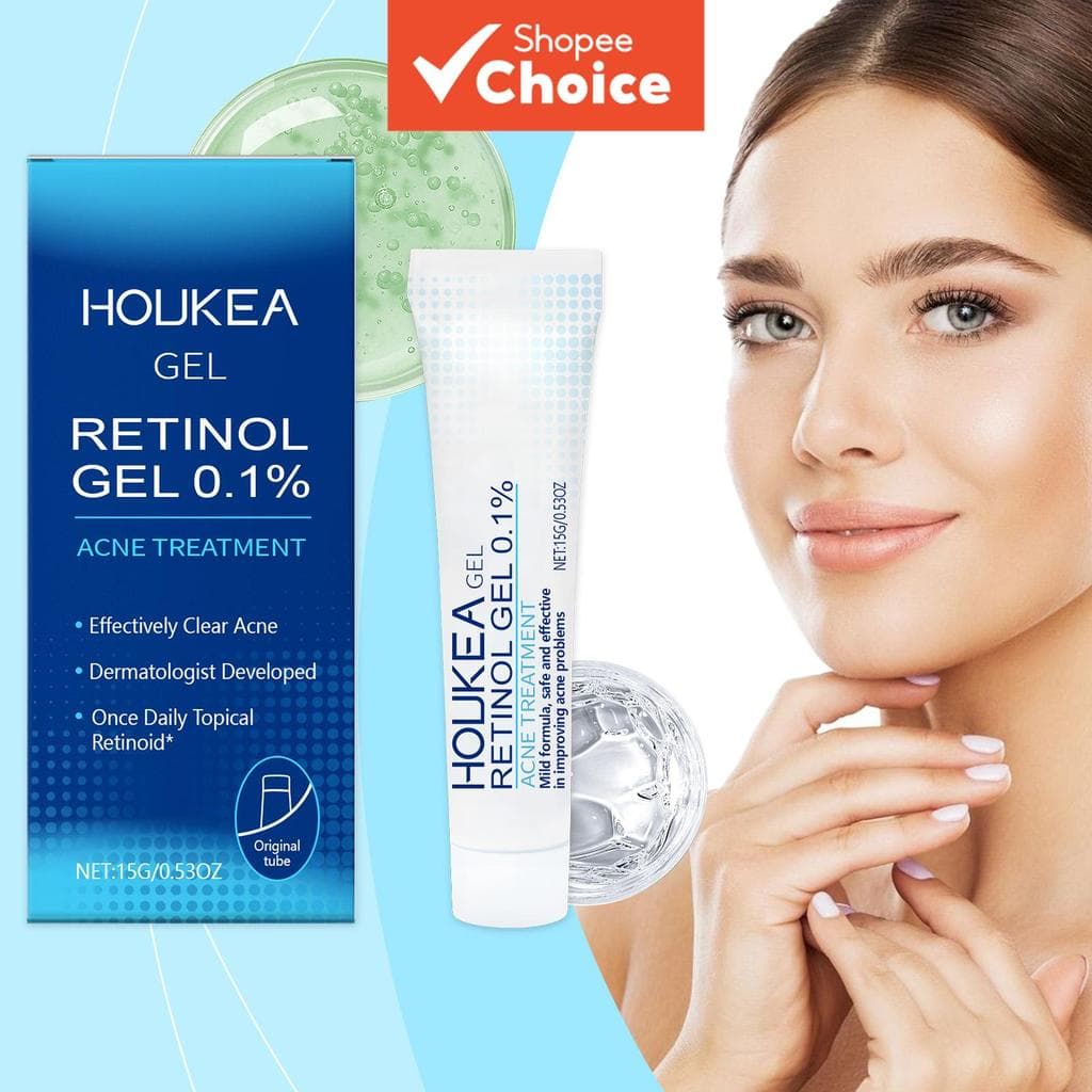 HOUKEA 0.1 % Gel De Retinol , Tratamento De Acne , Creme De Ácido Azelaico Controle De Manchas Cuidados Com A Pele Produ