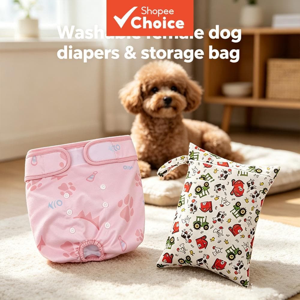Fraldas Femininas Para Cães , Laváveis , Reutilizáveis , À Prova De Vazamento , Velcro Ajustável , Pequenos , Médios E G