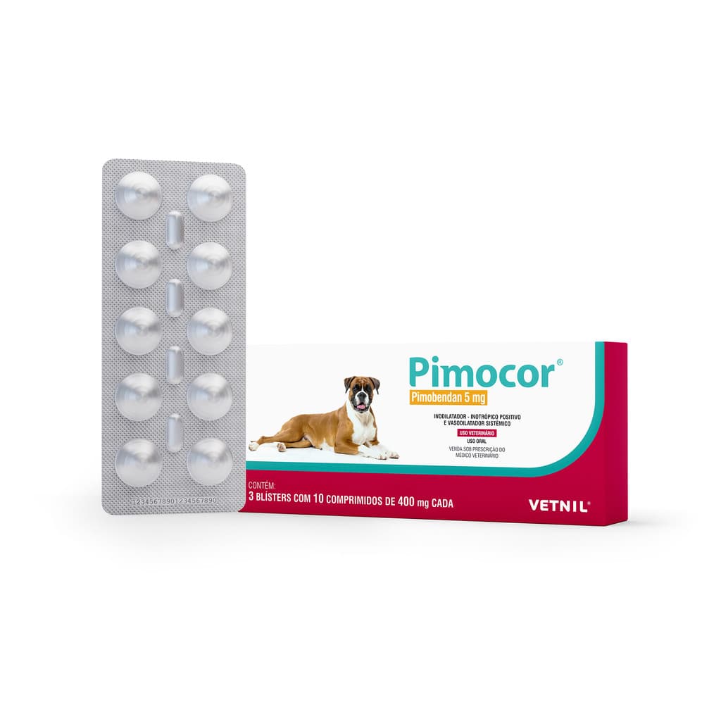 Pimocor 5mg Vetnil para Cães 30 Comprimidos