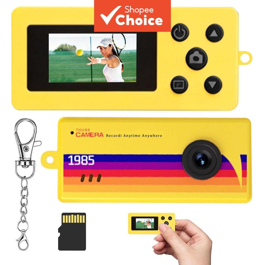 Chaveiro Câmera Mini Digital Com Filtros Retrô Integrados Bolso Para Viagens Vlogging Presente De Aniversário