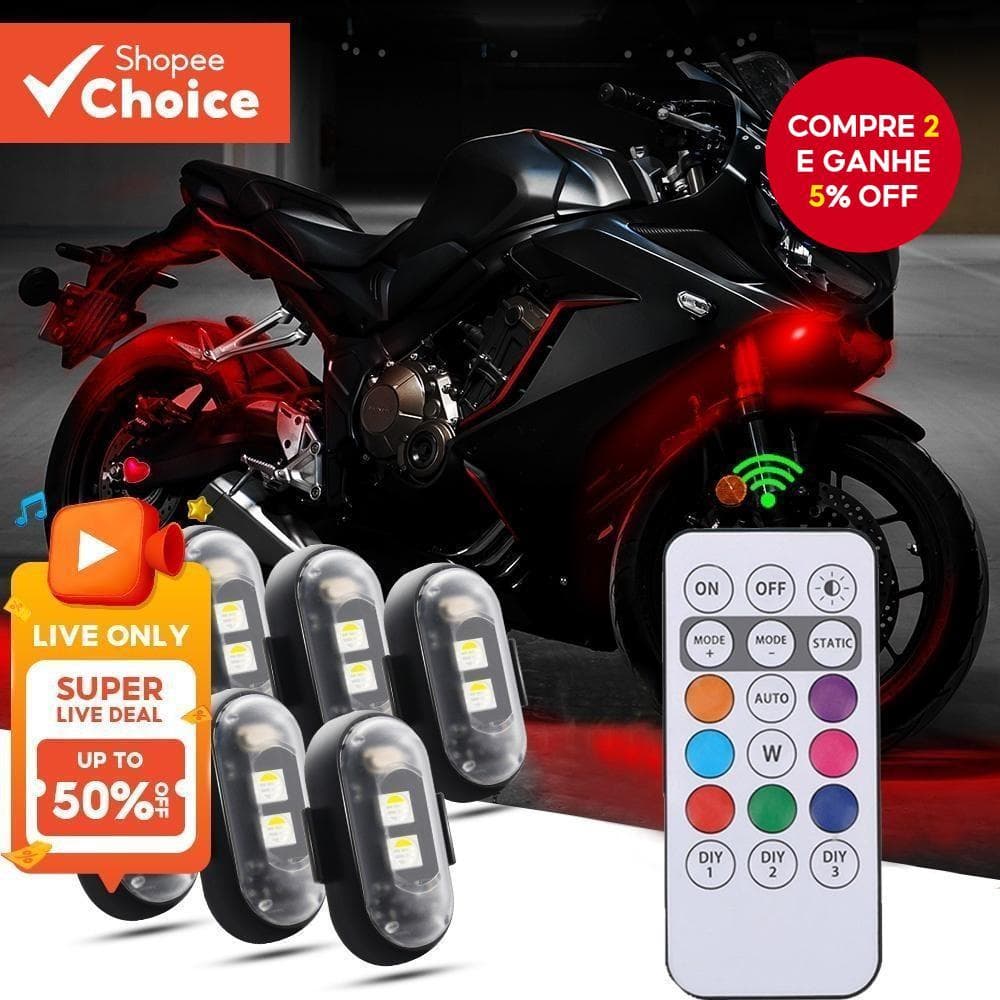 Luzes Estroboscópicas LED RGB Sem Fio Para Aeronaves E Motocicletas Como De Posição De Advertência Anticolisão Essenciai