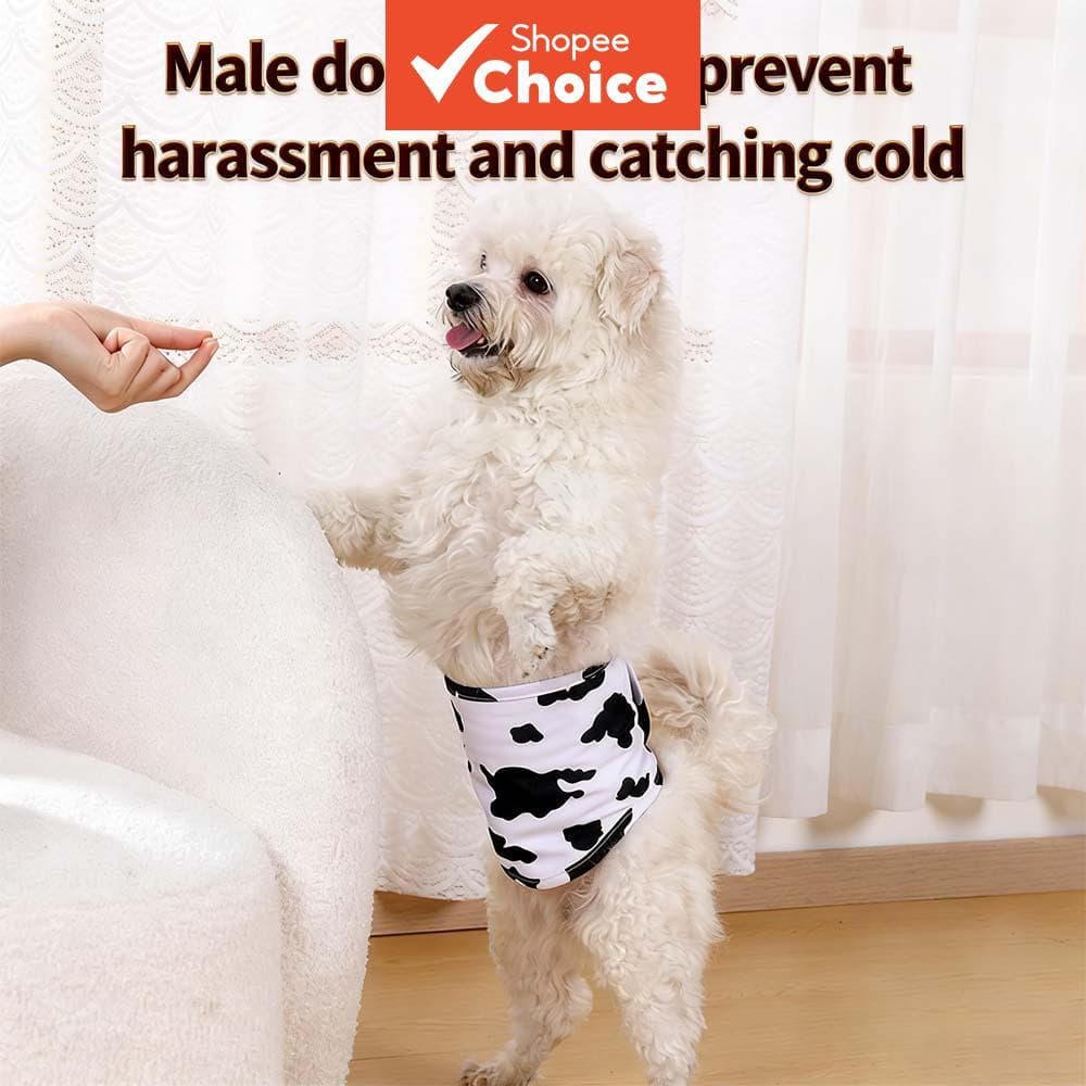 Reutilizável Masculino Cão Barriga Banda Anti Vazamento Envoltório Gancho Loop Design Se Encaixa Almofadas Cor Aleatória