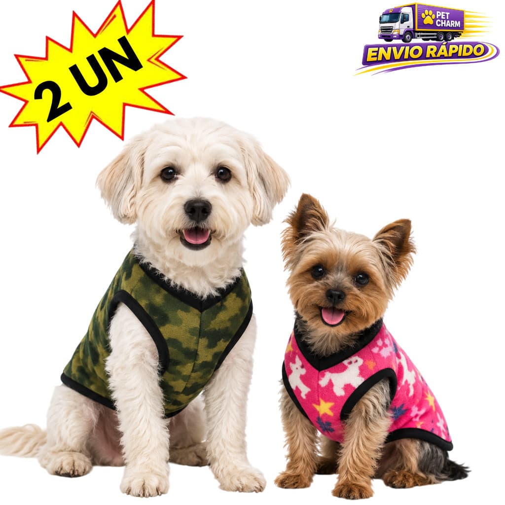 Kit 2 Roupinha N1 Para Cachorro Pequeno Porte Roupa Pet Frio