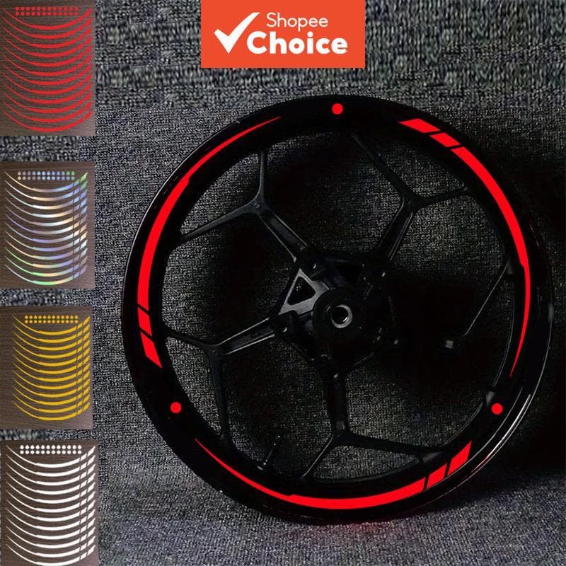 Adesivos Refletivos Para Aro De Roda , Fita Impermeável Decalque De Pneu Em PVC Motocicleta