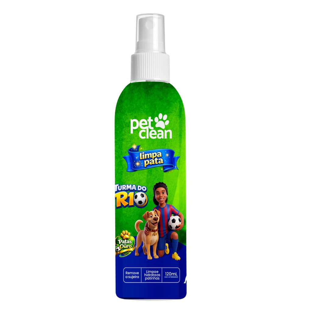 Limpa Patas Pet Clean Caes e Gatos Turma do R10 120ml