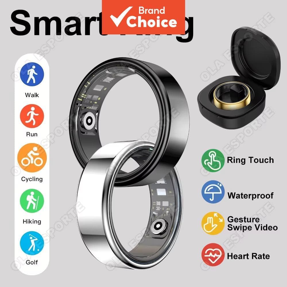 Anel inteligente com monitoramento do sono e passos, compatível com Android e iOS, ideal para mulheres e homens, novo