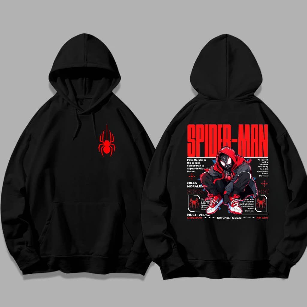Moletom Canguru Spider Man Homem Aranha Blusa Frio Franelado Premium Inverno Adulto Infantil