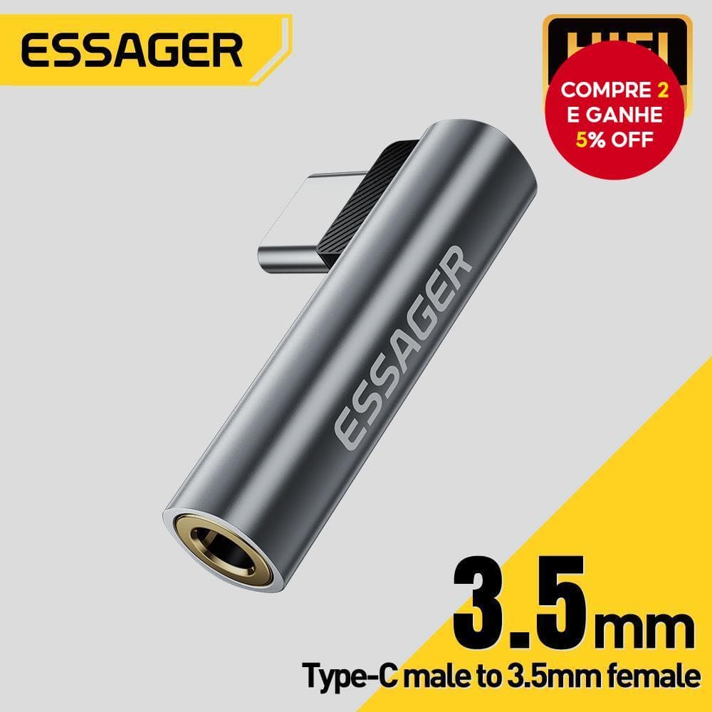 Conector Tipo C Em Forma De L Para Adaptador De Áudio De 3.5 Mm Iluminação iPhone 16 15 Samsung