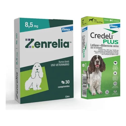 Kit Zenrelia 8,5mg + Credeli Plus 450mg 11 a 22kg 1 Comp
