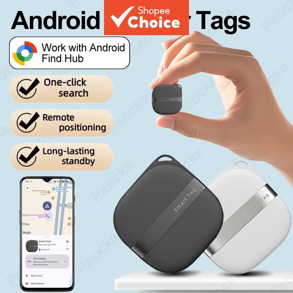 Rastreador GPS Inteligente Funciona Com Google Find Hub Localizador De Posicionamento De Longa Distância Chave Anti-Perd