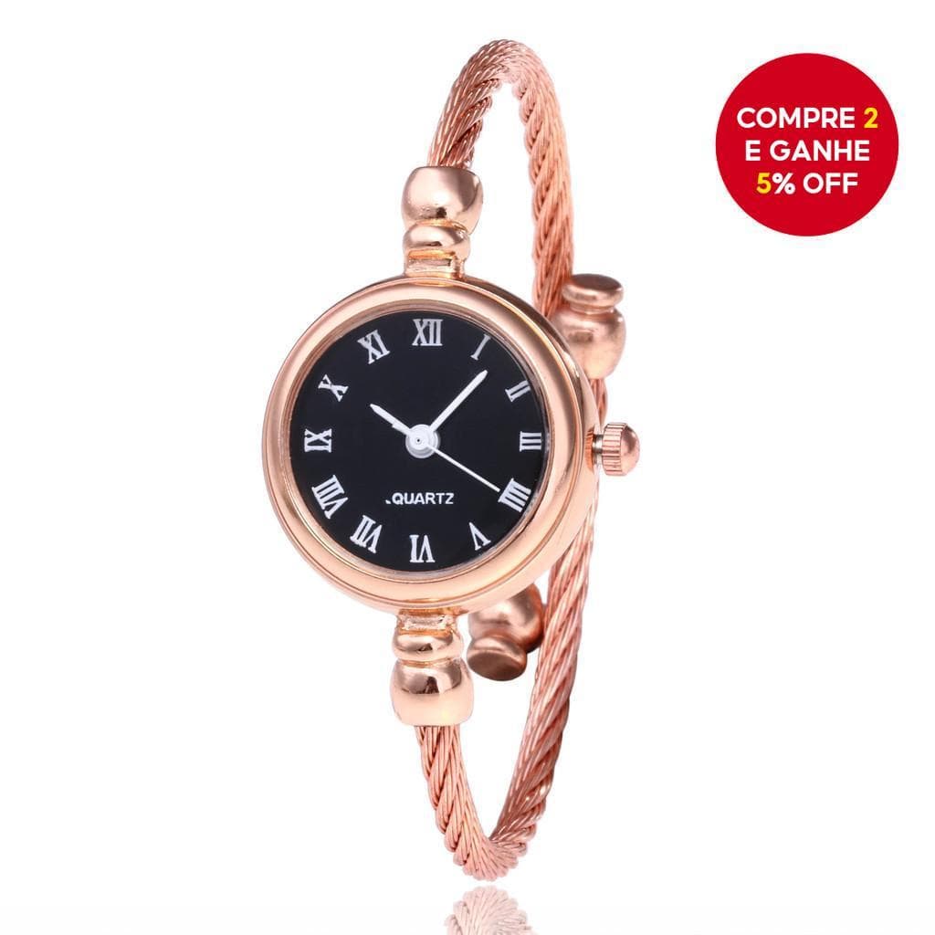 Relógio Feminino Moda E Pulseira Compacto Requintado Versátil