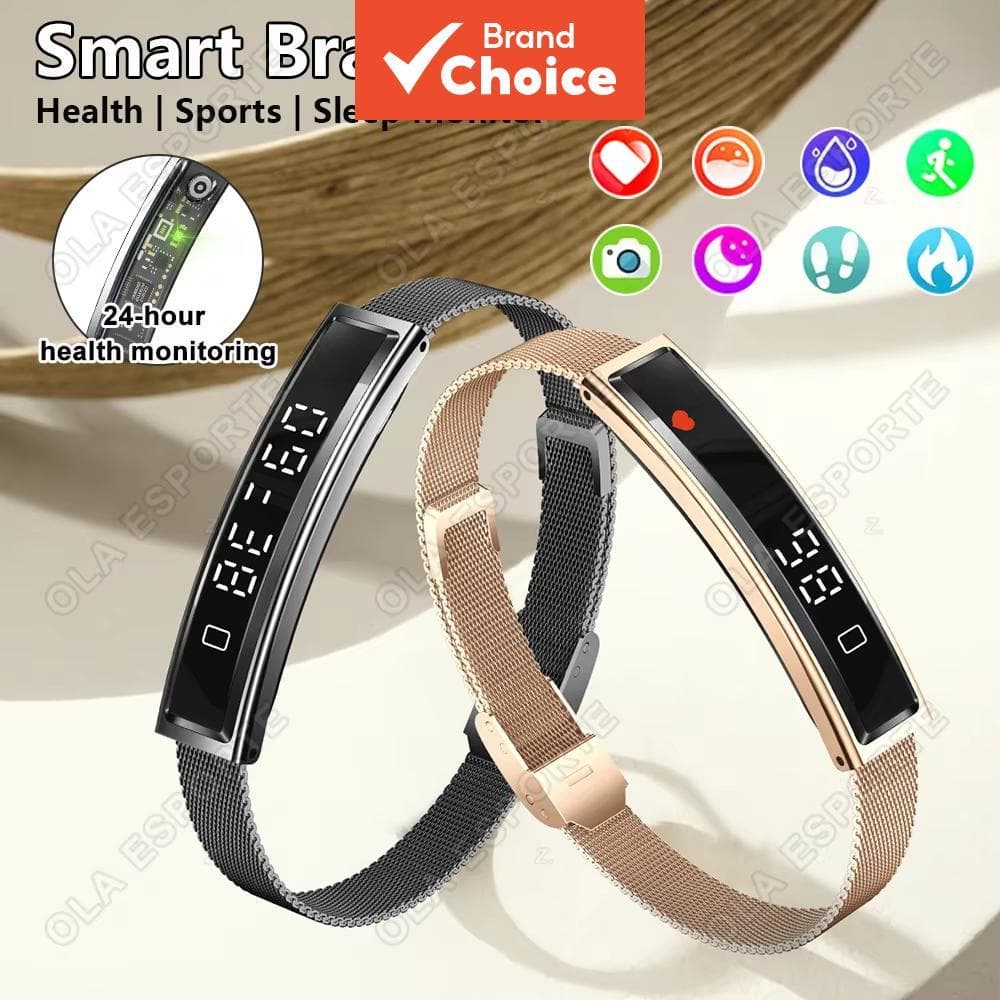 Nova pulseira inteligente para homens e mulheres com monitoramento de estresse e variabilidade da frequência cardíaca