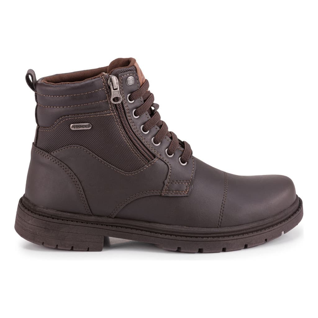 Bota Cano Médio Masculina Coturno Zíper Confortável
